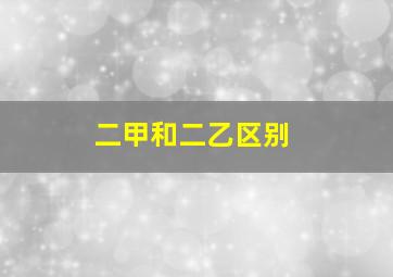 二甲和二乙区别