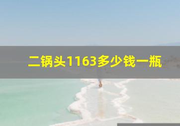 二锅头1163多少钱一瓶