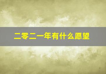 二零二一年有什么愿望