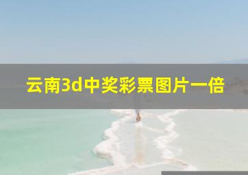 云南3d中奖彩票图片一倍