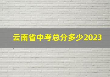 云南省中考总分多少2023