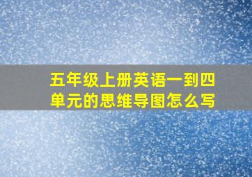 五年级上册英语一到四单元的思维导图怎么写