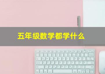 五年级数学都学什么