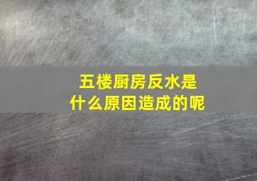 五楼厨房反水是什么原因造成的呢