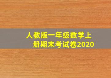 人教版一年级数学上册期末考试卷2020