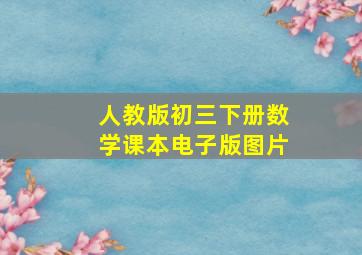 人教版初三下册数学课本电子版图片