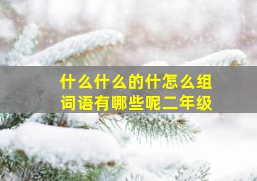 什么什么的什怎么组词语有哪些呢二年级