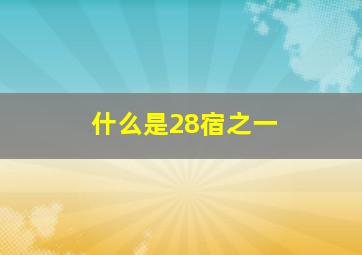 什么是28宿之一