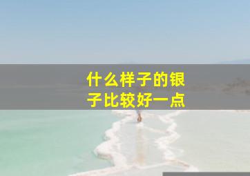 什么样子的银子比较好一点