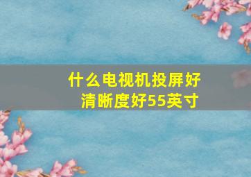 什么电视机投屏好清晰度好55英寸