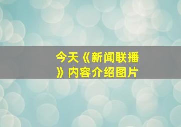 今天《新闻联播》内容介绍图片