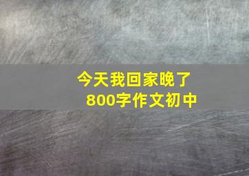 今天我回家晚了800字作文初中