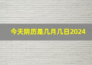 今天阴历是几月几日2024