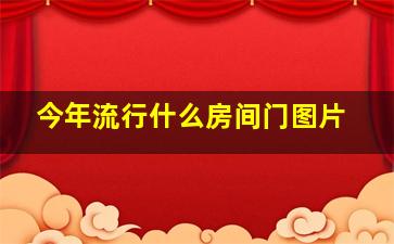 今年流行什么房间门图片