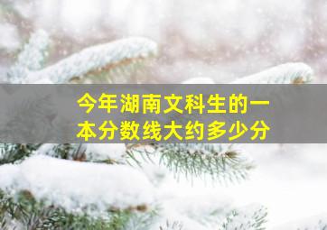 今年湖南文科生的一本分数线大约多少分