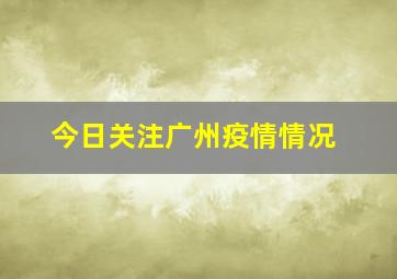 今日关注广州疫情情况