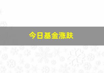 今日基金涨趺