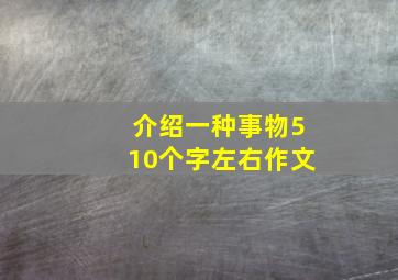 介绍一种事物510个字左右作文