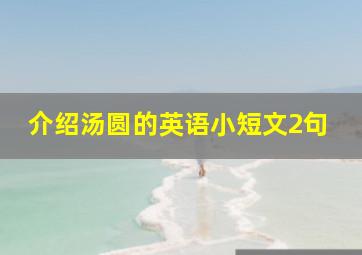 介绍汤圆的英语小短文2句