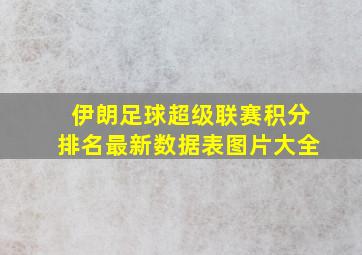 伊朗足球超级联赛积分排名最新数据表图片大全