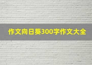 作文向日葵300字作文大全