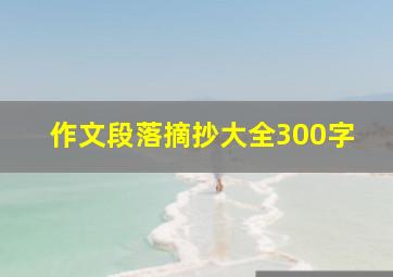 作文段落摘抄大全300字