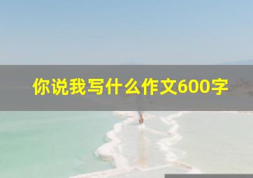 你说我写什么作文600字