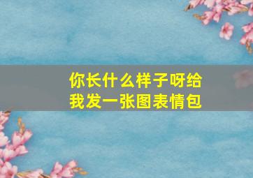 你长什么样子呀给我发一张图表情包