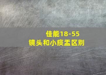 佳能18-55镜头和小痰盂区别