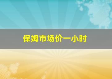 保姆市场价一小时