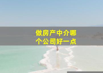 做房产中介哪个公司好一点