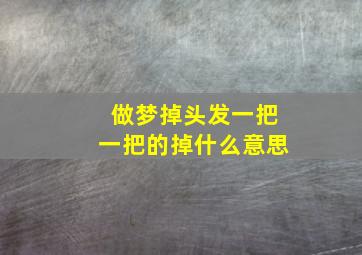 做梦掉头发一把一把的掉什么意思