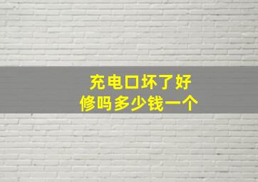 充电口坏了好修吗多少钱一个