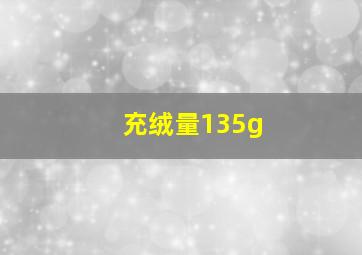 充绒量135g