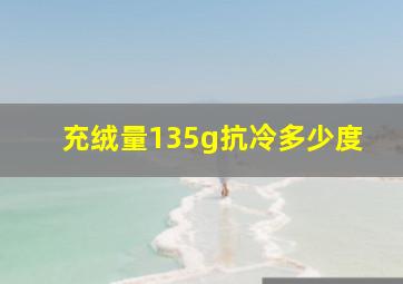 充绒量135g抗冷多少度