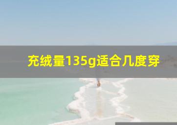 充绒量135g适合几度穿