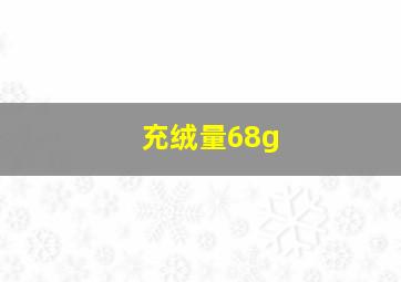 充绒量68g