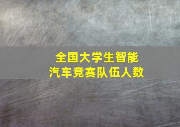 全国大学生智能汽车竞赛队伍人数