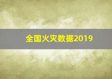 全国火灾数据2019