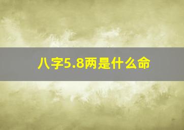 八字5.8两是什么命