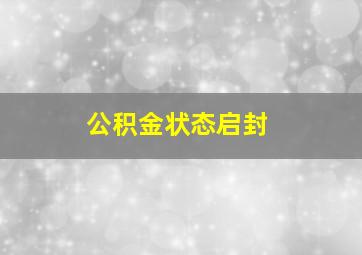 公积金状态启封