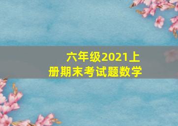 六年级2021上册期末考试题数学