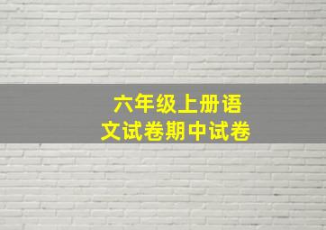 六年级上册语文试卷期中试卷