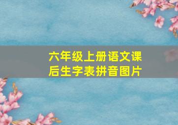 六年级上册语文课后生字表拼音图片