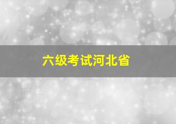 六级考试河北省