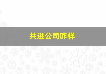 共进公司咋样