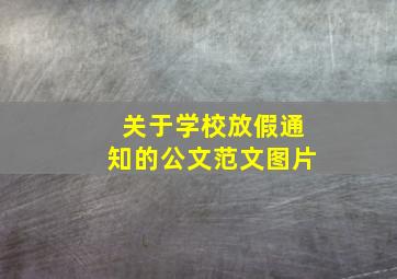 关于学校放假通知的公文范文图片