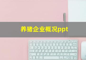 养猪企业概况ppt