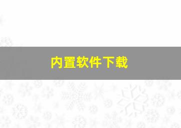 内置软件下载