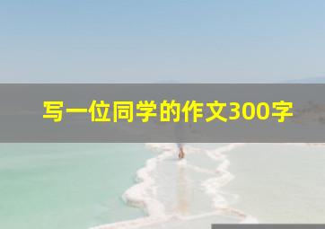 写一位同学的作文300字